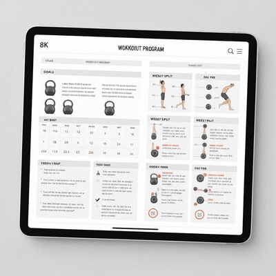 Structured kettlebell workout plan with clear goals